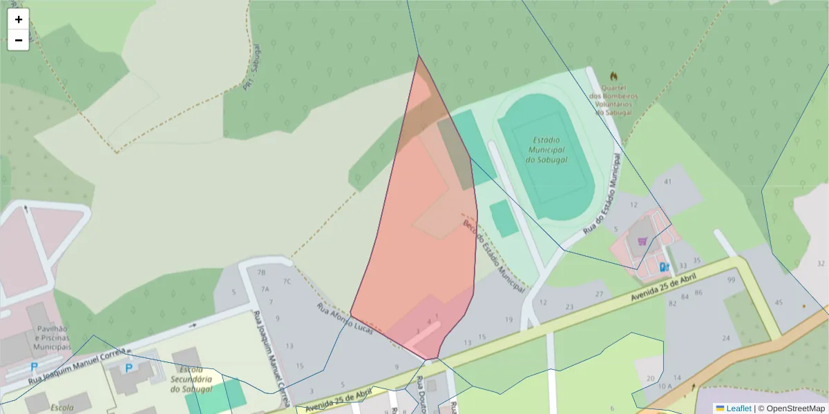 Mapa detalhado do código postal 6320-510 com limites, códigos postais vizinhos e agências dos correios