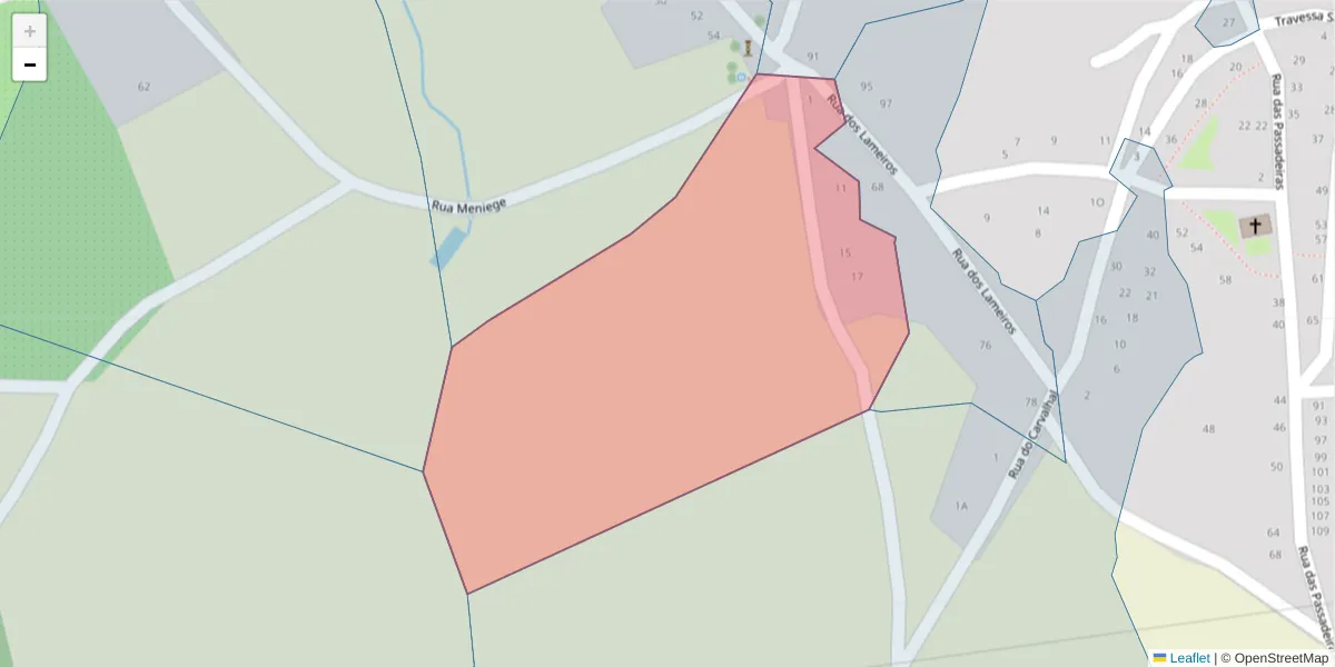 Mapa detalhado do código postal 6320-646 com limites, códigos postais vizinhos e agências dos correios