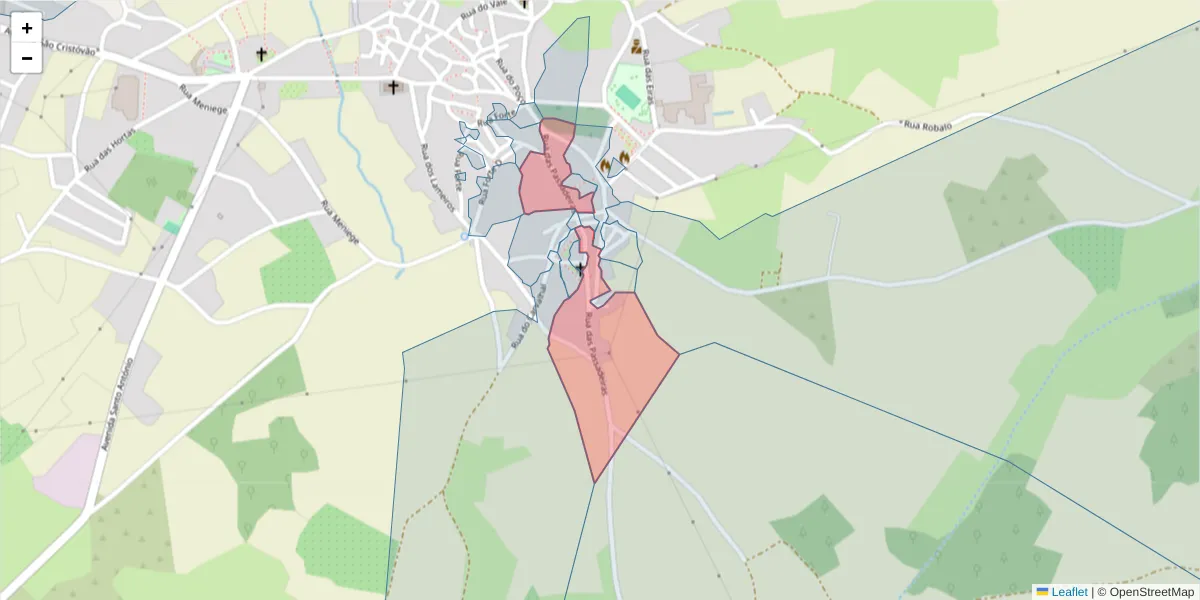 Mapa detalhado do código postal 6320-655 com limites, códigos postais vizinhos e agências dos correios