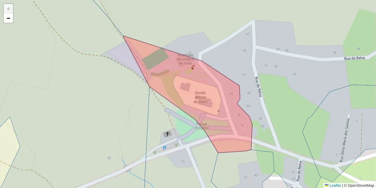 Mapa detalhado do código postal 6320-666 com limites, códigos postais vizinhos e agências dos correios