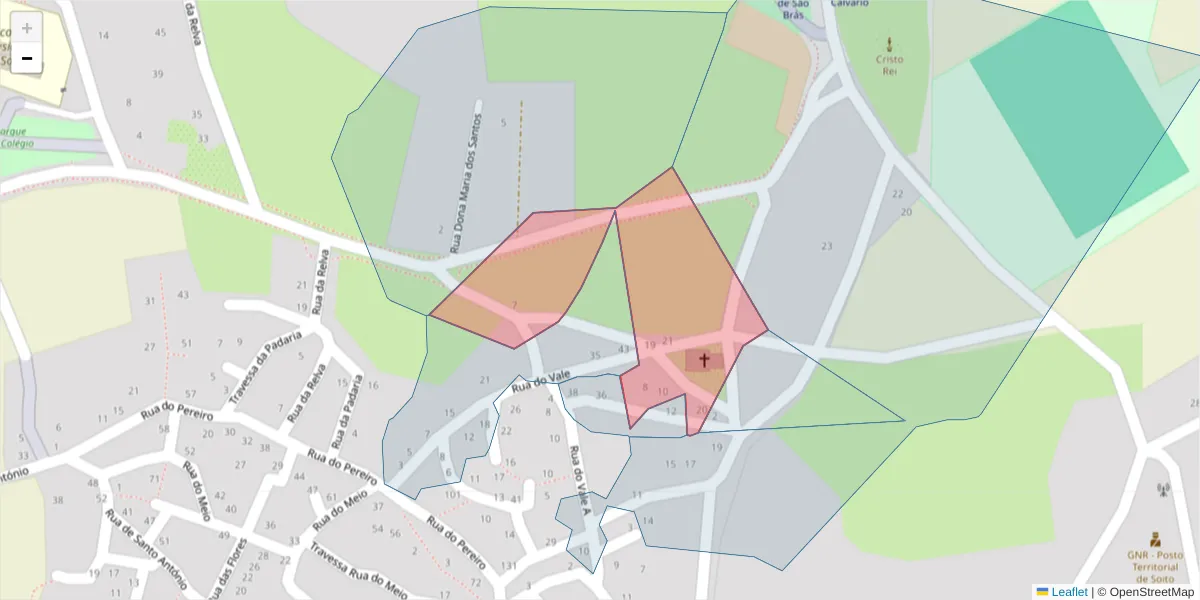 Mapa detalhado do código postal 6320-669 com limites, códigos postais vizinhos e agências dos correios