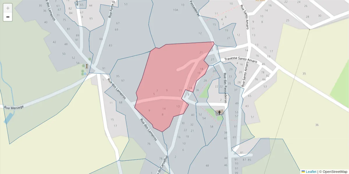Mapa detalhado do código postal 6320-685 com limites, códigos postais vizinhos e agências dos correios