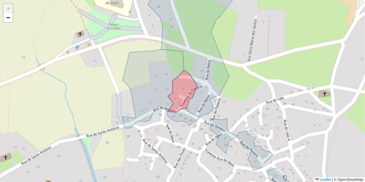 Mapa detalhado do código postal 6320-697 com limites, códigos postais vizinhos e agências dos correios