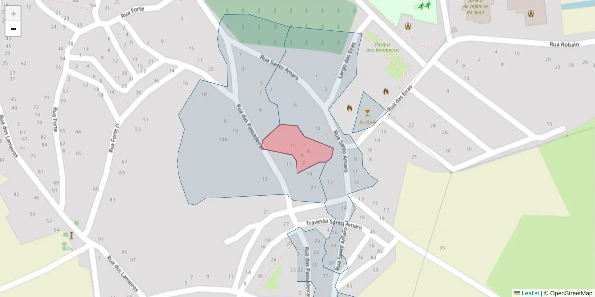 Mapa detalhado do código postal 6320-701 com limites, códigos postais vizinhos e agências dos correios