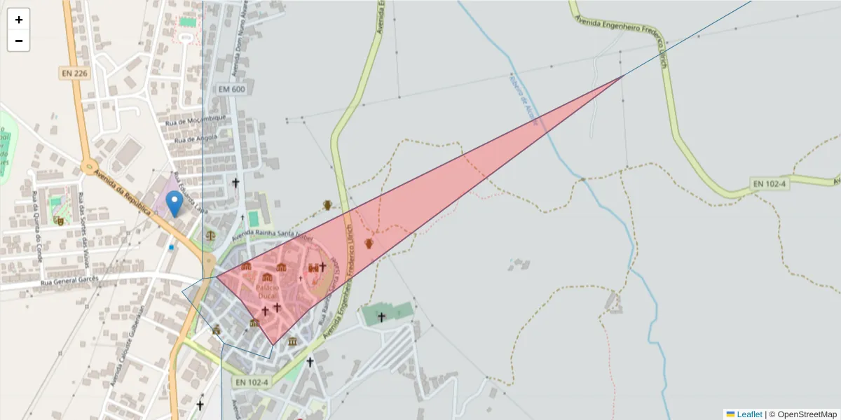 Mapa detalhado do código postal 6420-112 com limites, códigos postais vizinhos e agências dos correios