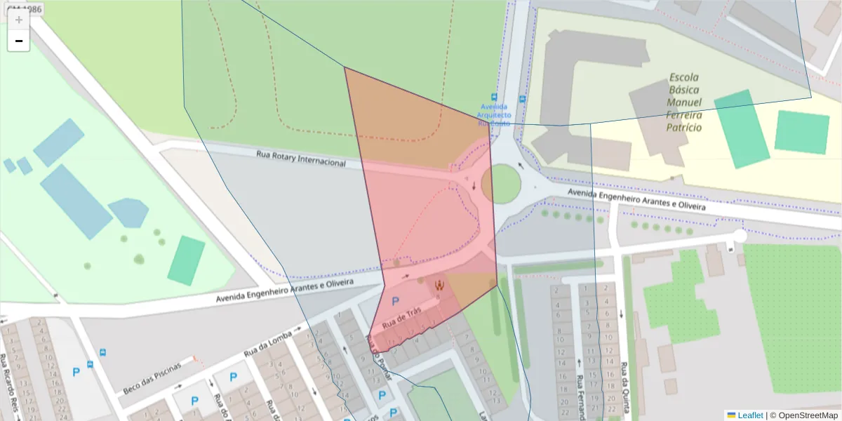 Mapa detalhado do código postal 7000-066 com limites, códigos postais vizinhos e agências dos correios