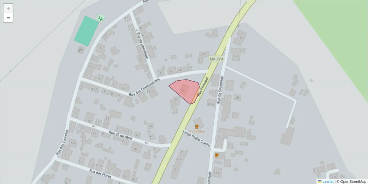 Mapa detalhado do código postal 7000-203 com limites, códigos postais vizinhos e agências dos correios