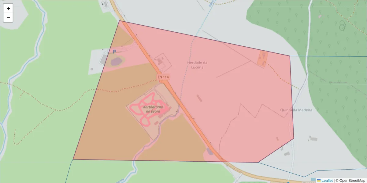 Mapa detalhado do código postal 7000-757 com limites, códigos postais vizinhos e agências dos correios