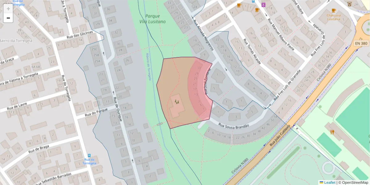 Mapa detalhado do código postal 7005-531 com limites, códigos postais vizinhos e agências dos correios