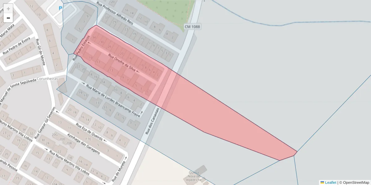 Mapa detalhado do código postal 7005-571 com limites, códigos postais vizinhos e agências dos correios