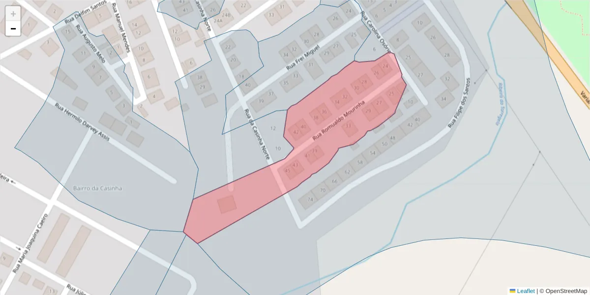 Mapa detalhado do código postal 7005-594 com limites, códigos postais vizinhos e agências dos correios