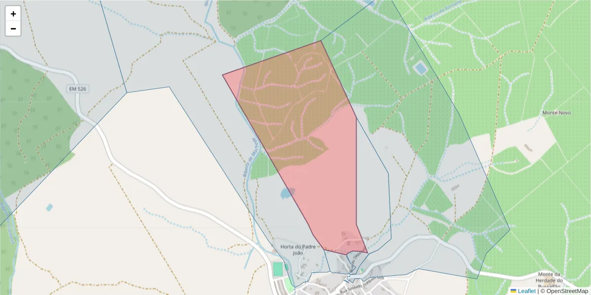 Mapa detalhado do código postal 7005-710 com limites, códigos postais vizinhos e agências dos correios