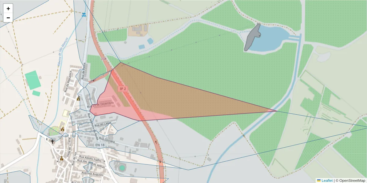 Mapa detalhado do código postal 7005-727 com limites, códigos postais vizinhos e agências dos correios