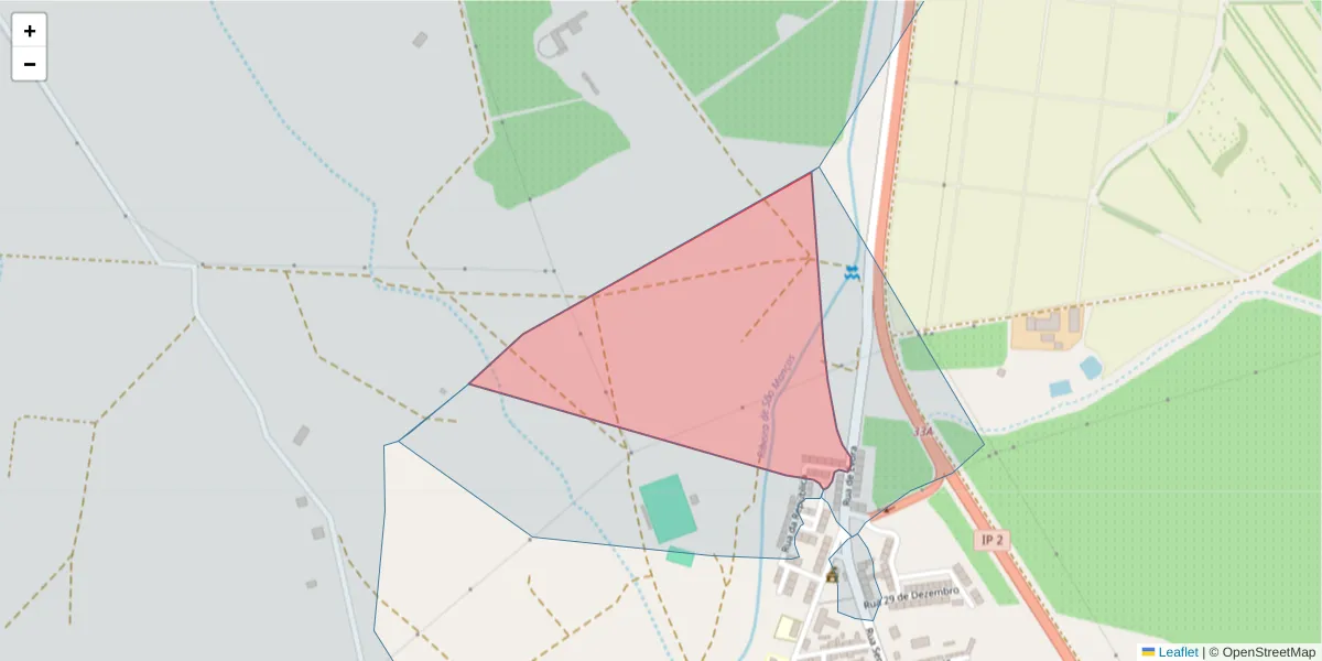 Mapa detalhado do código postal 7005-746 com limites, códigos postais vizinhos e agências dos correios