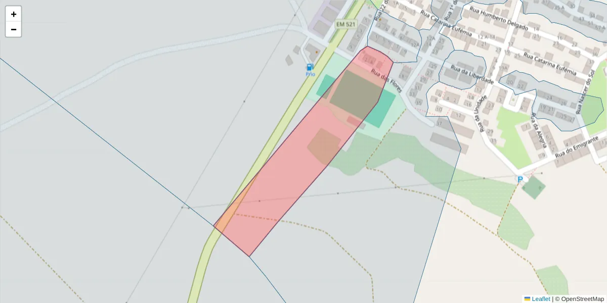 Mapa detalhado do código postal 7005-788 com limites, códigos postais vizinhos e agências dos correios