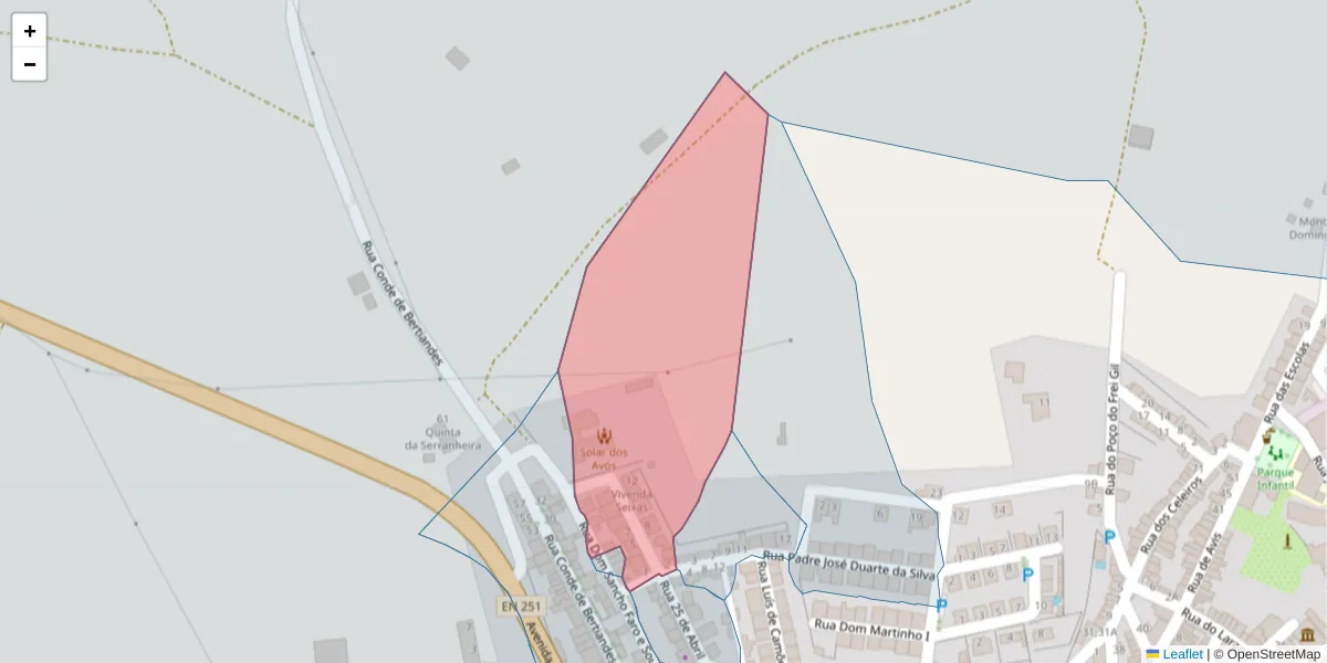 Mapa detalhado do código postal 7040-639 com limites, códigos postais vizinhos e agências dos correios
