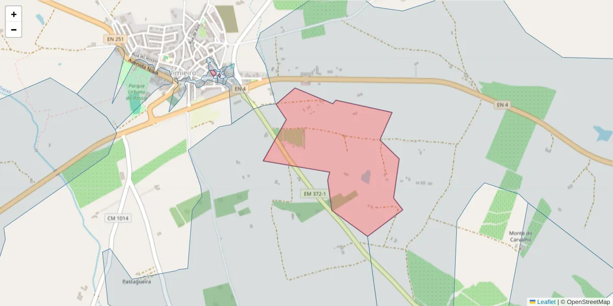 Mapa detalhado do código postal 7040-653 com limites, códigos postais vizinhos e agências dos correios