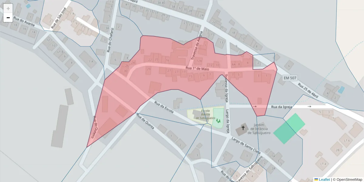 Mapa detalhado do código postal 7040-703 com limites, códigos postais vizinhos e agências dos correios