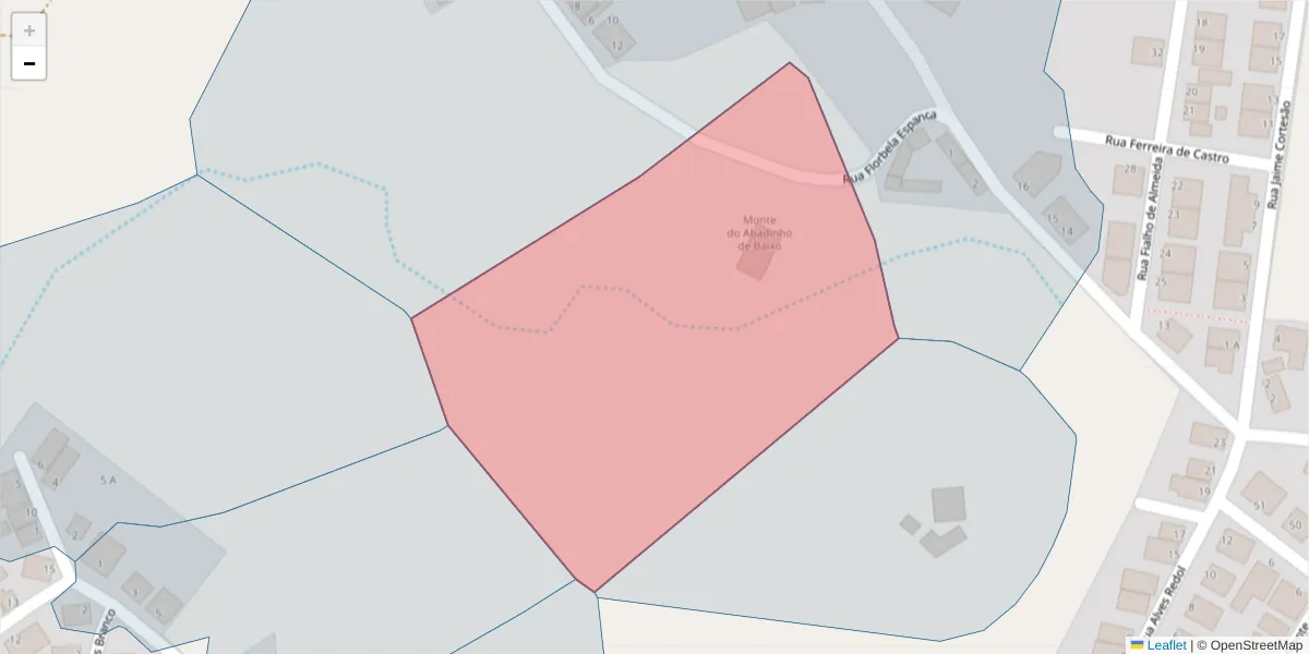Mapa detalhado do código postal 7050-050 com limites, códigos postais vizinhos e agências dos correios
