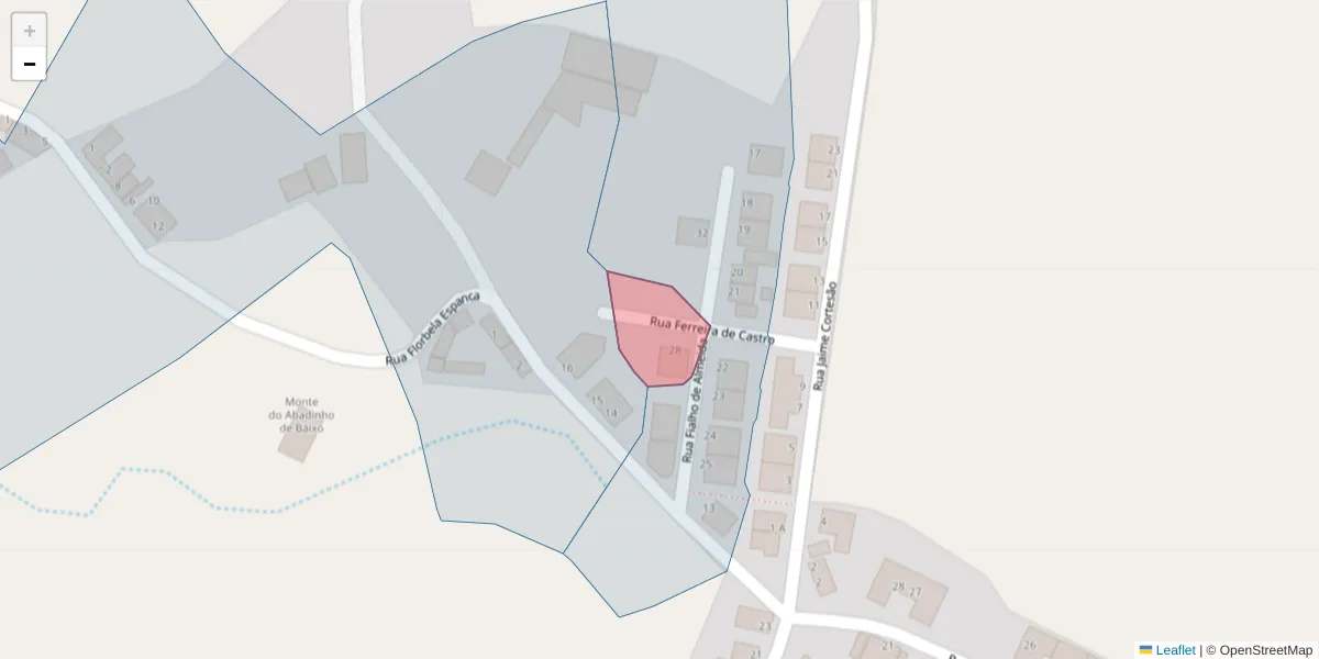 Mapa detalhado do código postal 7050-238 com limites, códigos postais vizinhos e agências dos correios