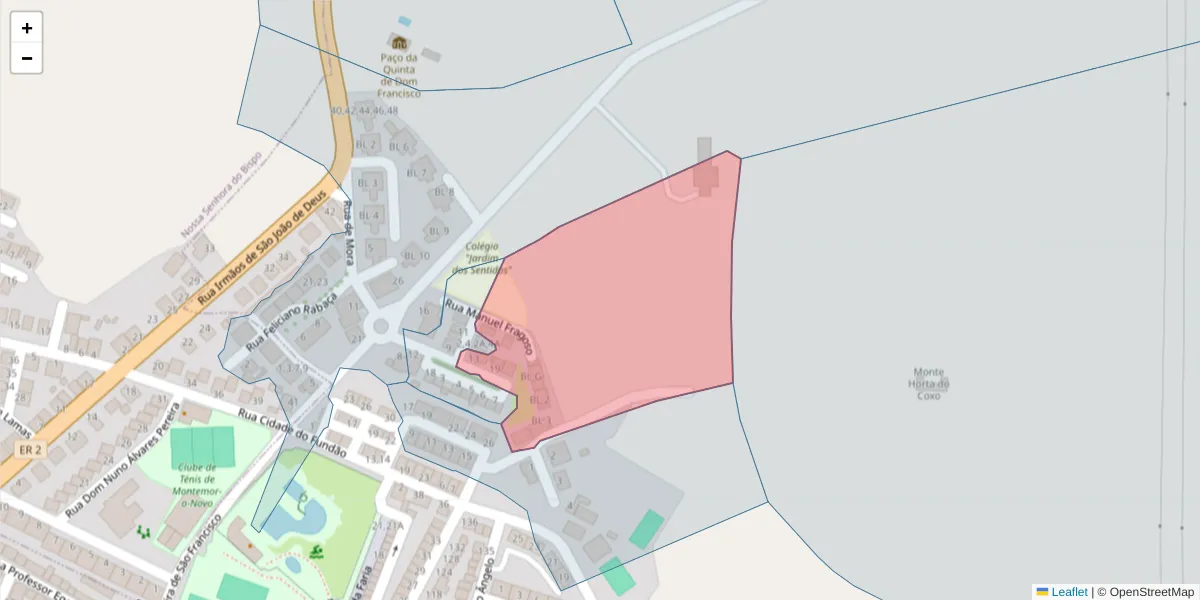 Mapa detalhado do código postal 7050-342 com limites, códigos postais vizinhos e agências dos correios