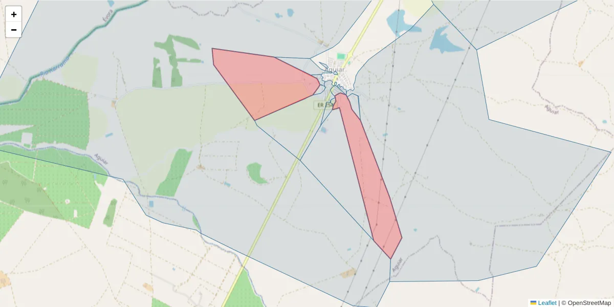 Mapa detalhado do código postal 7090-424 com limites, códigos postais vizinhos e agências dos correios