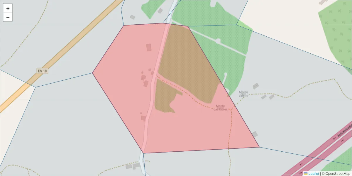 Mapa detalhado do código postal 7100-230 com limites, códigos postais vizinhos e agências dos correios