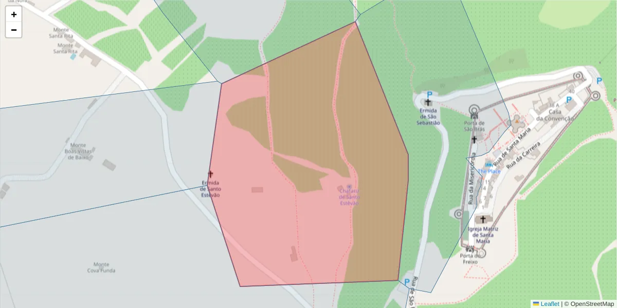 Mapa detalhado do código postal 7100-238 com limites, códigos postais vizinhos e agências dos correios