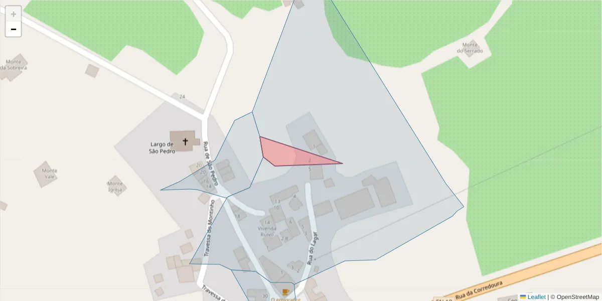 Mapa detalhado do código postal 7100-257 com limites, códigos postais vizinhos e agências dos correios