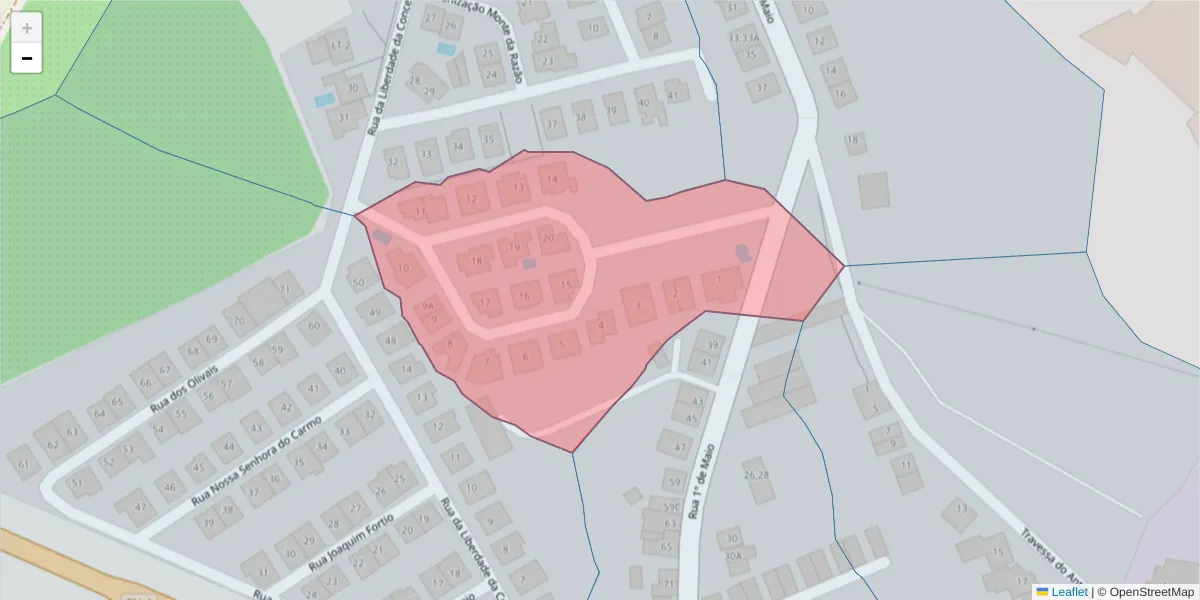 Mapa detalhado do código postal 7100-463 com limites, códigos postais vizinhos e agências dos correios