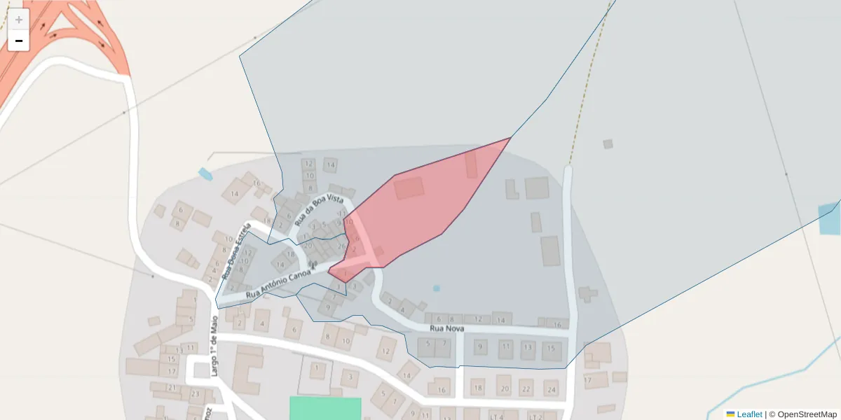 Mapa detalhado do código postal 7100-653 com limites, códigos postais vizinhos e agências dos correios