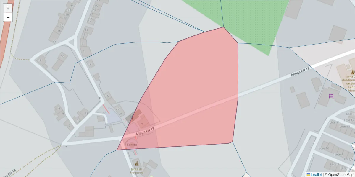 Mapa detalhado do código postal 7100-687 com limites, códigos postais vizinhos e agências dos correios