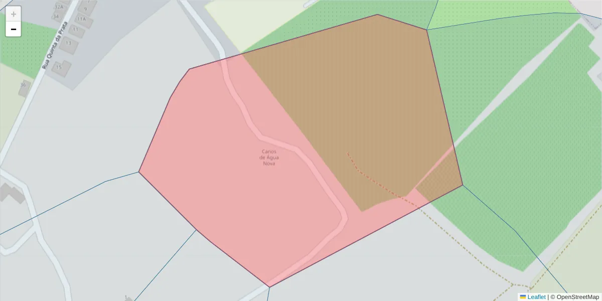 Mapa detalhado do código postal 7150-207 com limites, códigos postais vizinhos e agências dos correios
