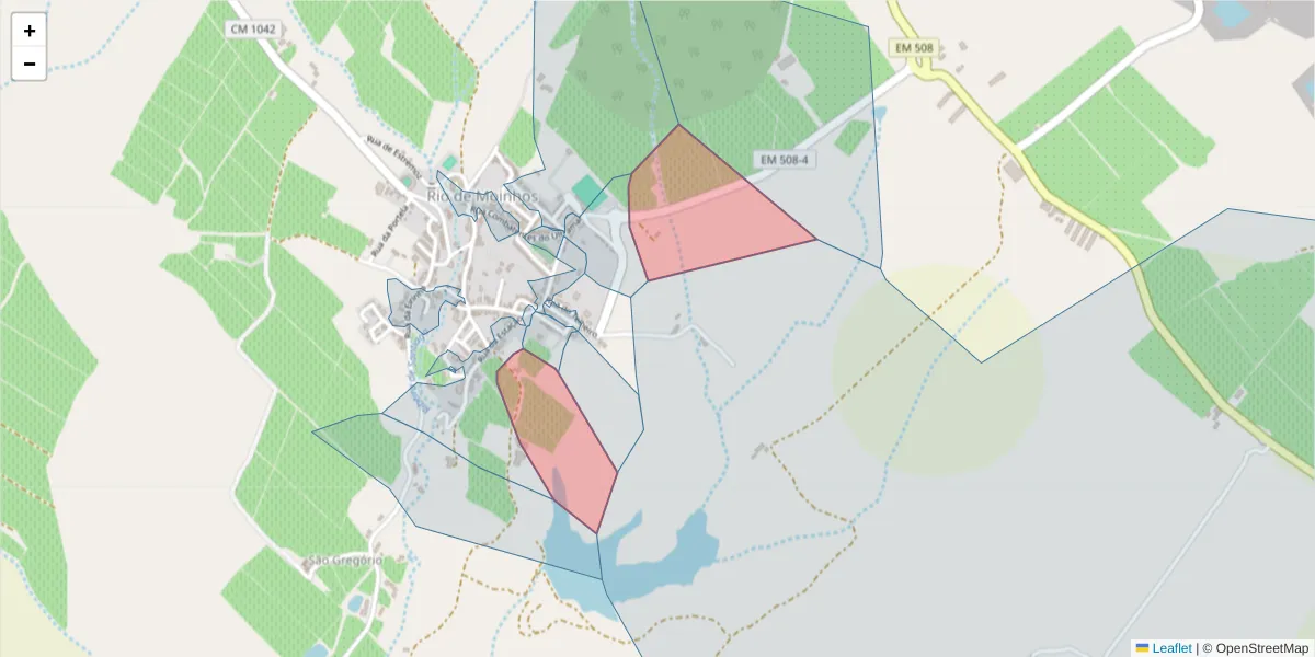 Mapa detalhado do código postal 7150-339 com limites, códigos postais vizinhos e agências dos correios