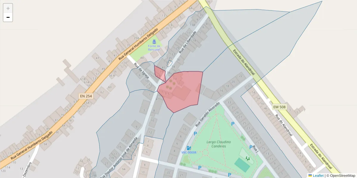 Mapa detalhado do código postal 7160-056 com limites, códigos postais vizinhos e agências dos correios