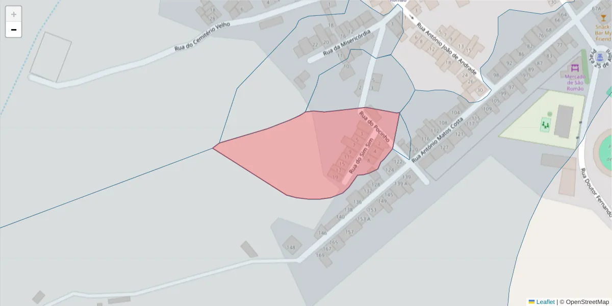 Mapa detalhado do código postal 7160-133 com limites, códigos postais vizinhos e agências dos correios