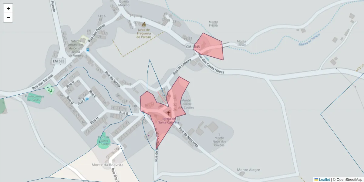 Mapa detalhado do código postal 7160-358 com limites, códigos postais vizinhos e agências dos correios