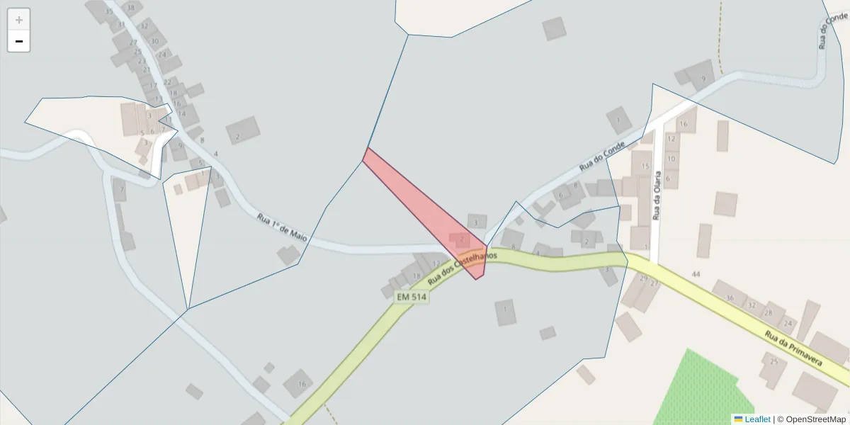 Mapa detalhado do código postal 7200-109 com limites, códigos postais vizinhos e agências dos correios