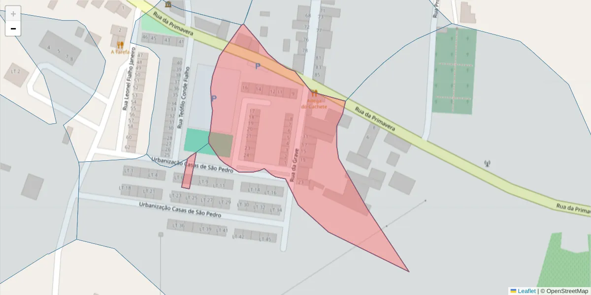 Mapa detalhado do código postal 7200-123 com limites, códigos postais vizinhos e agências dos correios