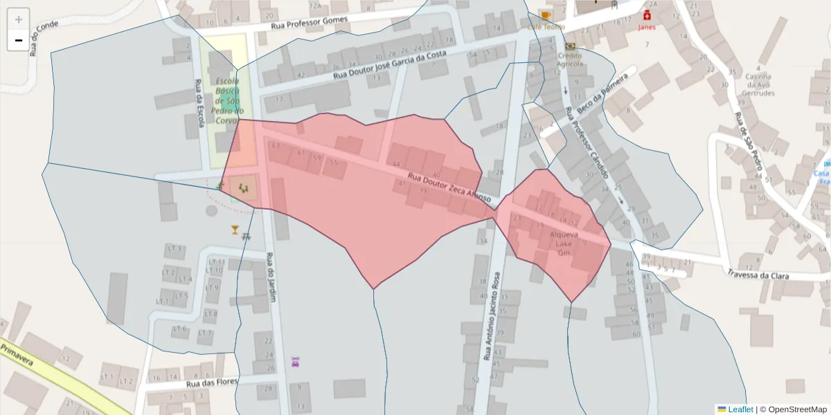 Mapa detalhado do código postal 7200-141 com limites, códigos postais vizinhos e agências dos correios