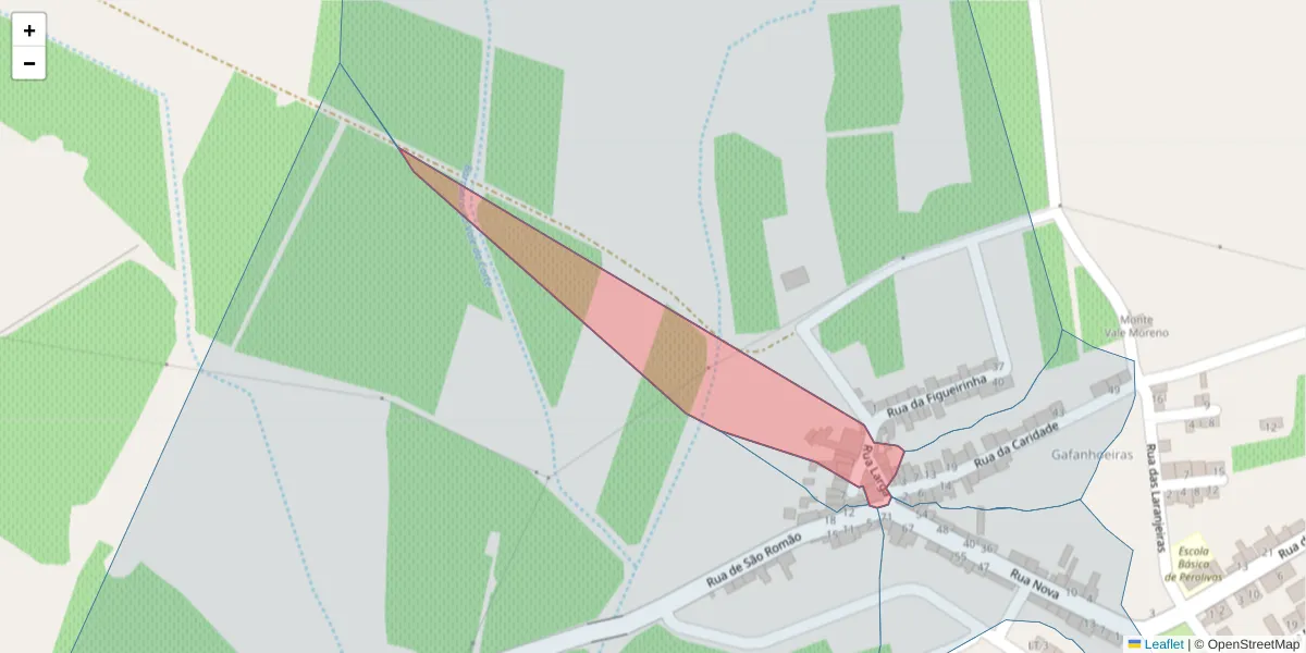 Mapa detalhado do código postal 7200-473 com limites, códigos postais vizinhos e agências dos correios