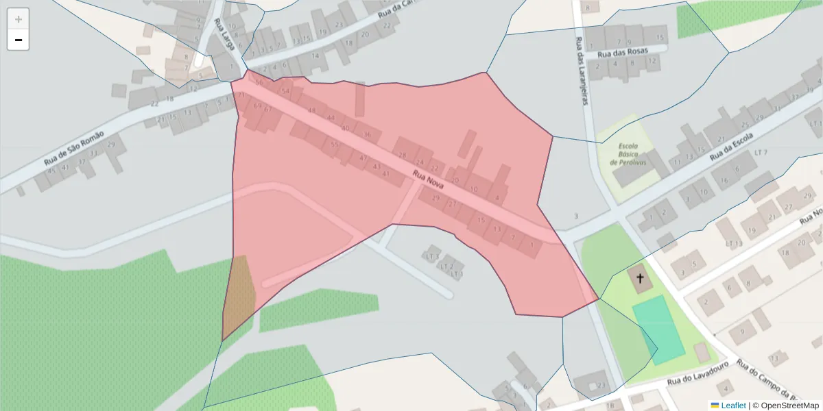Mapa detalhado do código postal 7200-476 com limites, códigos postais vizinhos e agências dos correios