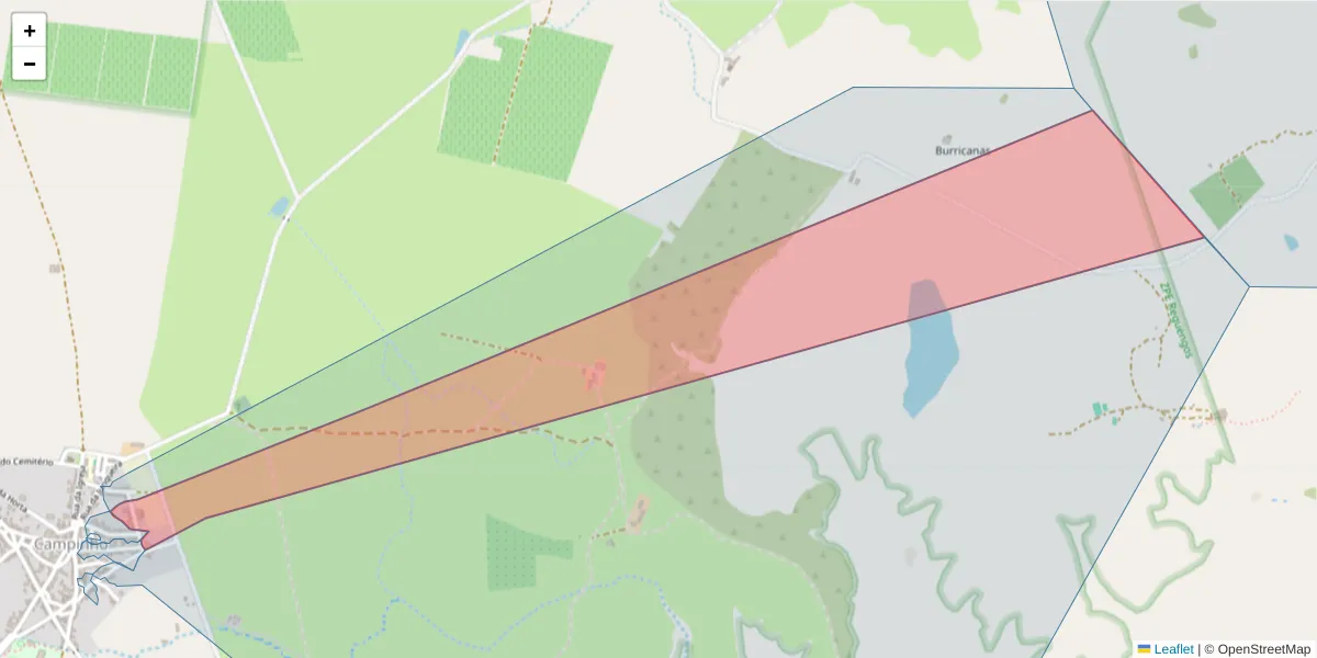 Mapa detalhado do código postal 7200-512 com limites, códigos postais vizinhos e agências dos correios