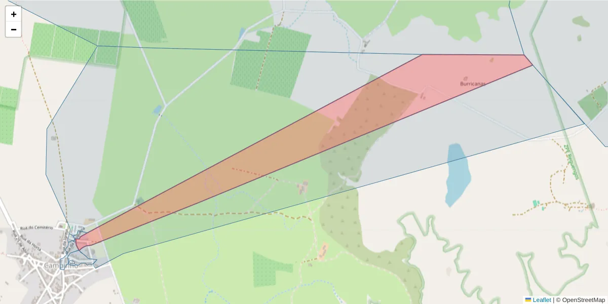 Mapa detalhado do código postal 7200-522 com limites, códigos postais vizinhos e agências dos correios