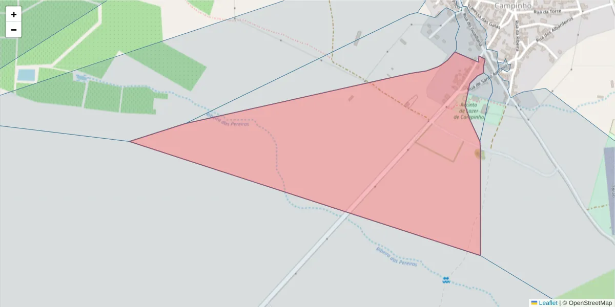 Mapa detalhado do código postal 7200-526 com limites, códigos postais vizinhos e agências dos correios