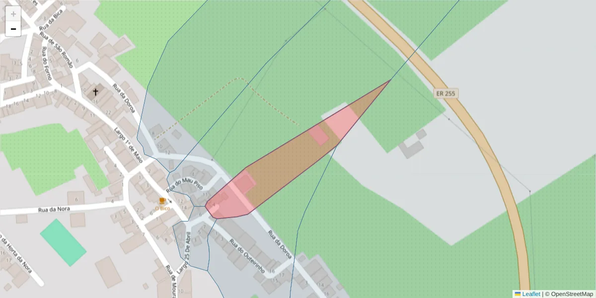 Mapa detalhado do código postal 7220-103 com limites, códigos postais vizinhos e agências dos correios