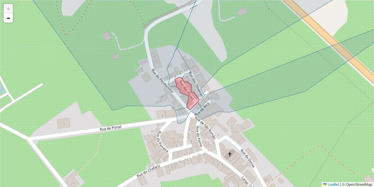 Mapa detalhado do código postal 7220-119 com limites, códigos postais vizinhos e agências dos correios
