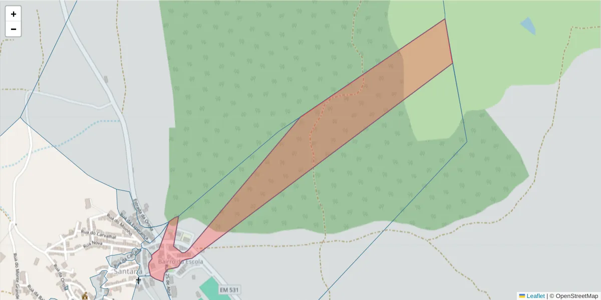 Mapa detalhado do código postal 7220-481 com limites, códigos postais vizinhos e agências dos correios