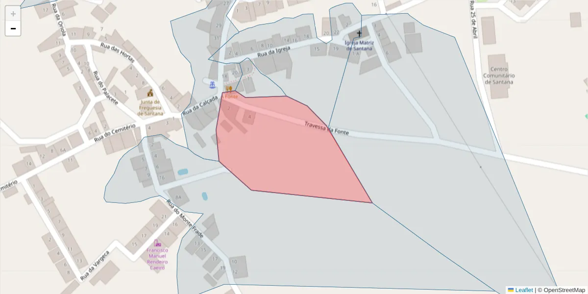 Mapa detalhado do código postal 7220-507 com limites, códigos postais vizinhos e agências dos correios