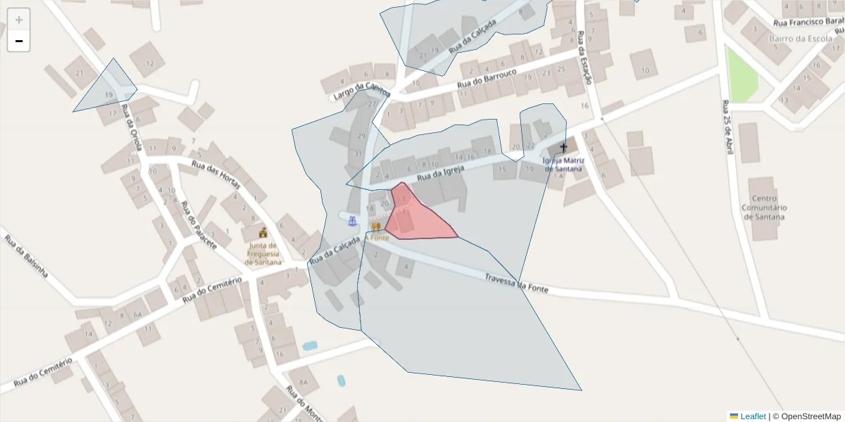 Mapa detalhado do código postal 7220-508 com limites, códigos postais vizinhos e agências dos correios